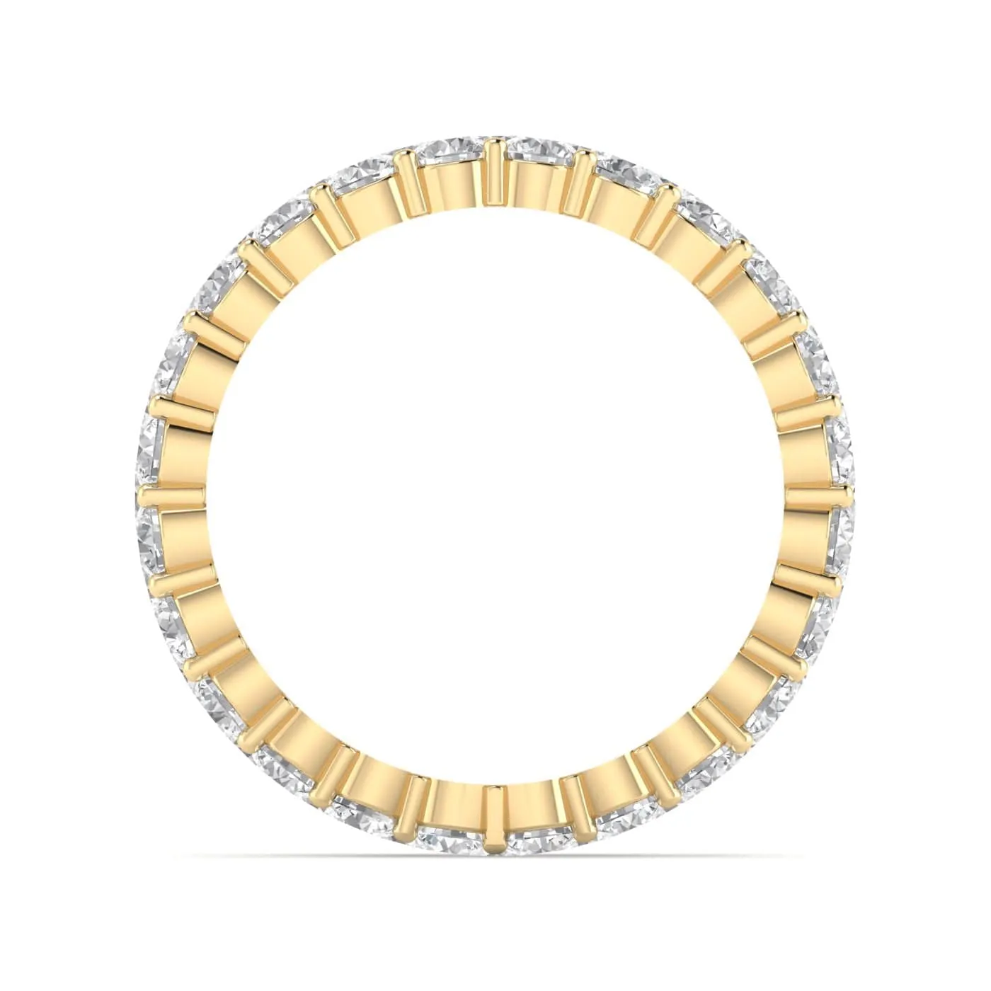 14K & 18K Gold Band of Diamond Eternity Ring, Lab Grown 8.1 ct