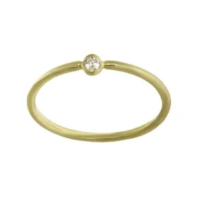 14K GOLD DIAMOND BEZEL RING