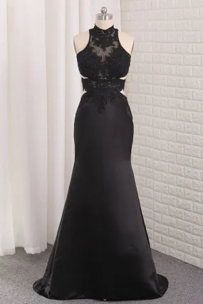 2024 Sexy Open Back High Neck Mermaid Prom Dresses P9G898NF