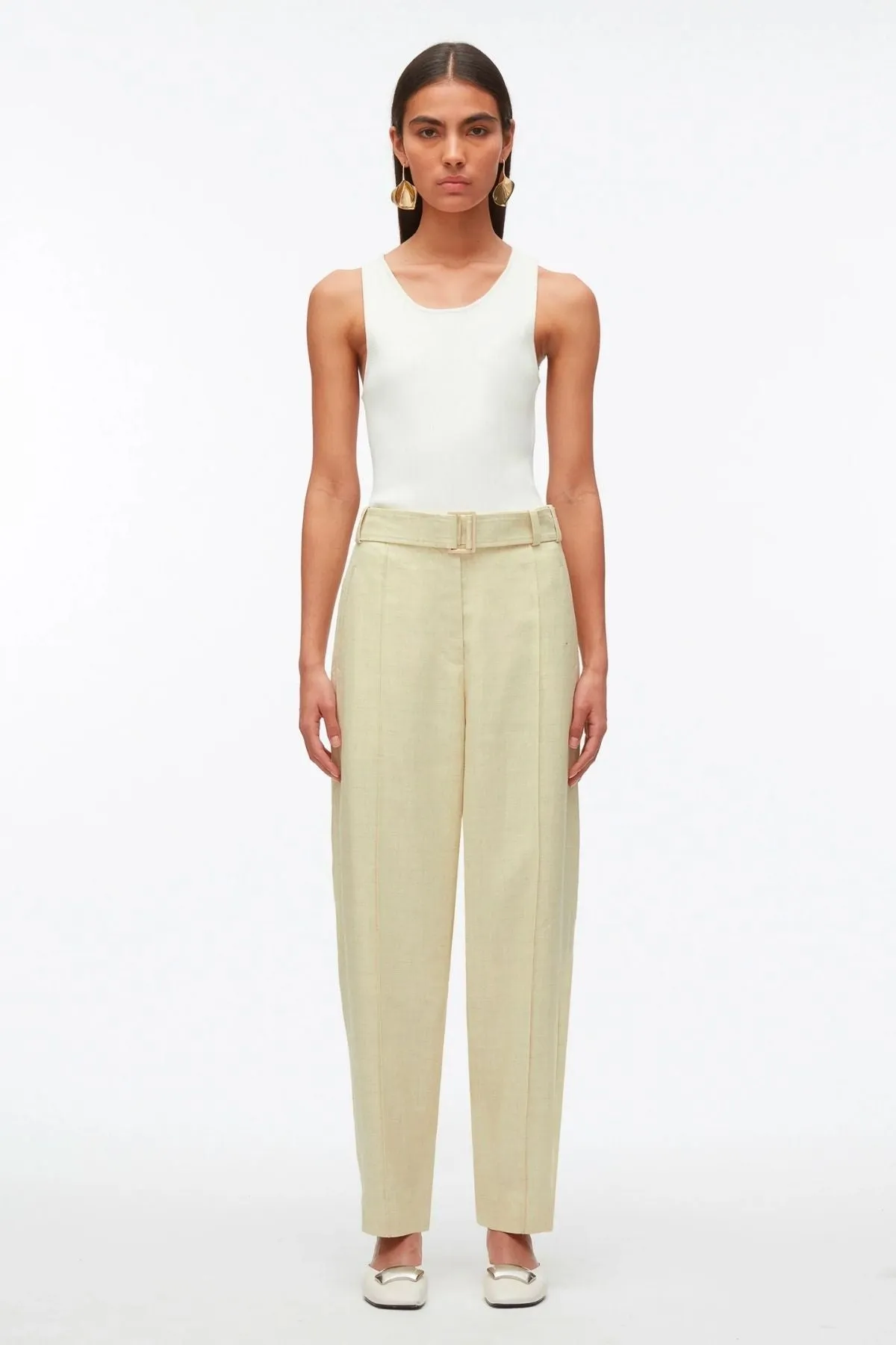 3.1 Phillip Lim Melange Tapered Trouser - Limencello