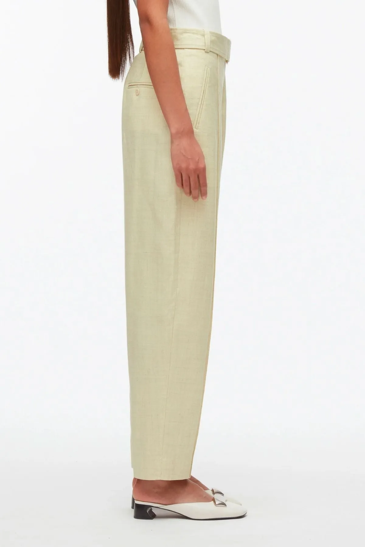 3.1 Phillip Lim Melange Tapered Trouser - Limencello