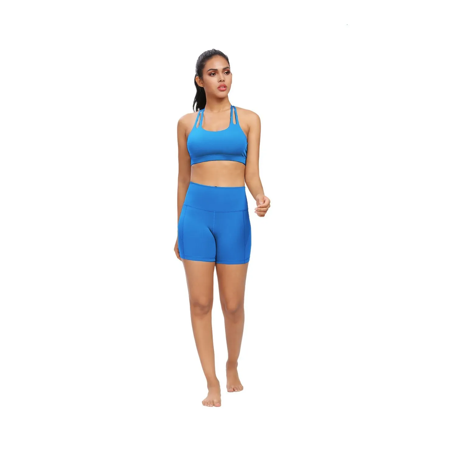 4.5" Inseam Shorts Mid-Waist Seamless Waisted