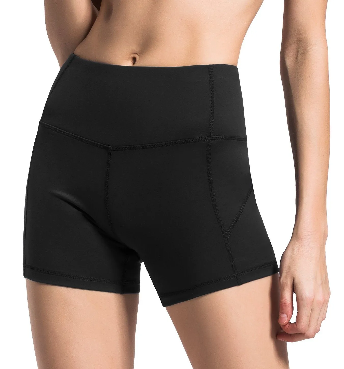 4.5" Inseam Shorts Mid-Waist Seamless Waisted