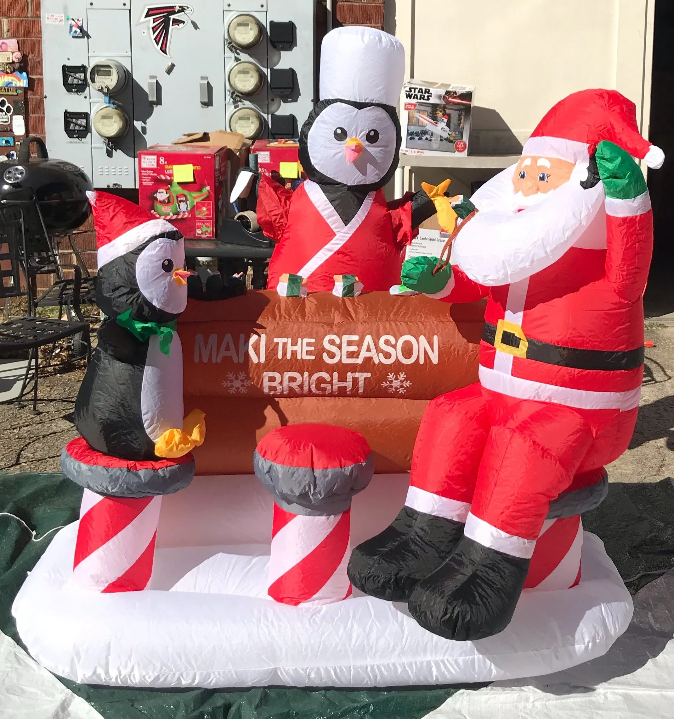 5 ft. LED Christmas Sushi Scene Inflatable - Like New!