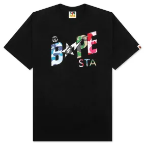 ABC Camo Crazy Bape Sta Logo Tee - Black