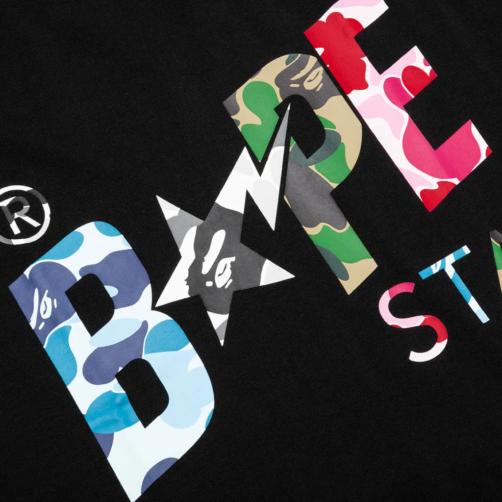 ABC Camo Crazy Bape Sta Logo Tee - Black