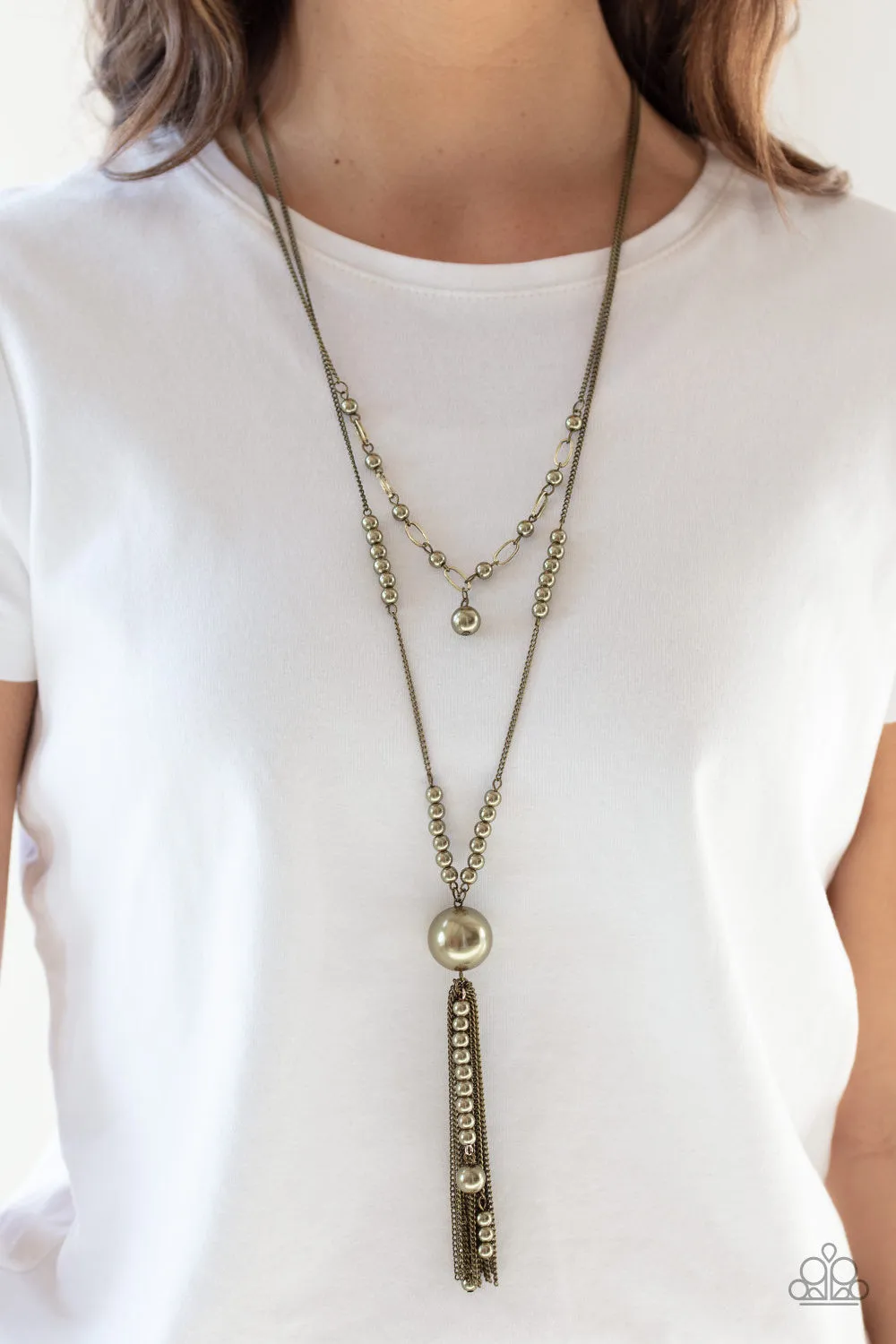 Abstract Elegance Brass-Necklace