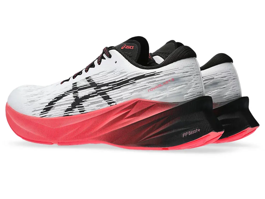 Asics Men's NOVABLAST 3 - White/Black (2E WIDE)