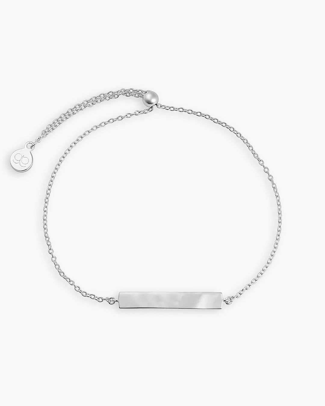 Bespoke Plate Adjustable Bracelet (silver)