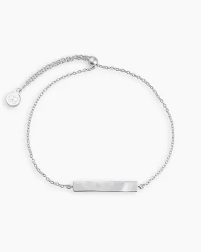 Bespoke Plate Adjustable Bracelet (silver)