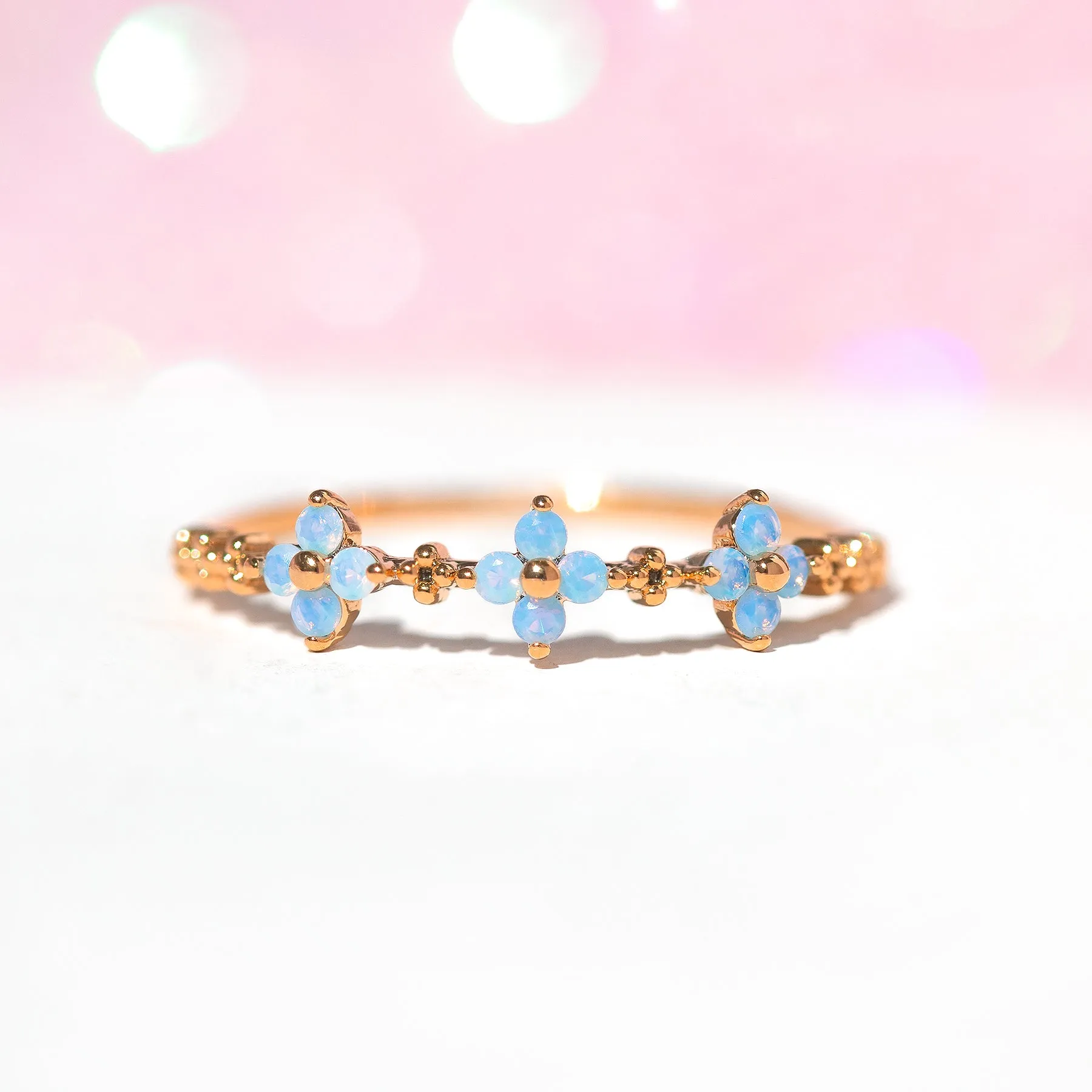 Blue Blossom Love Ring