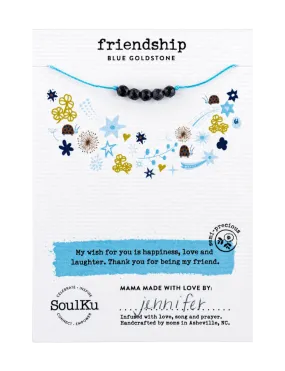 Blue Goldstone Little Wishes KIDS Necklace for Friendship