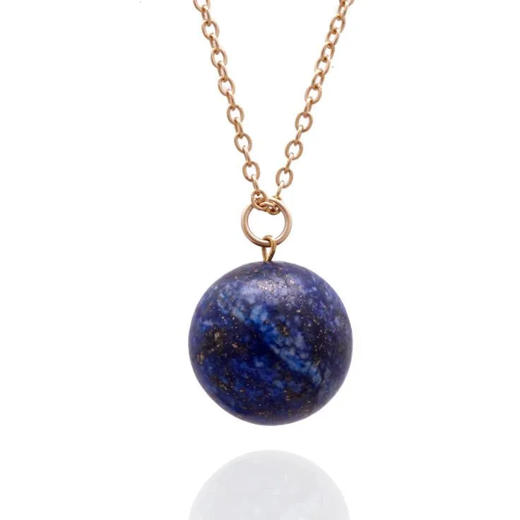 Blue Marble Ocean Blue Gratitude Necklace (GF)