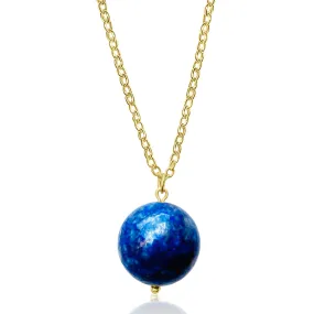 Blue Marble Ocean Blue Gratitude Necklace (GF)