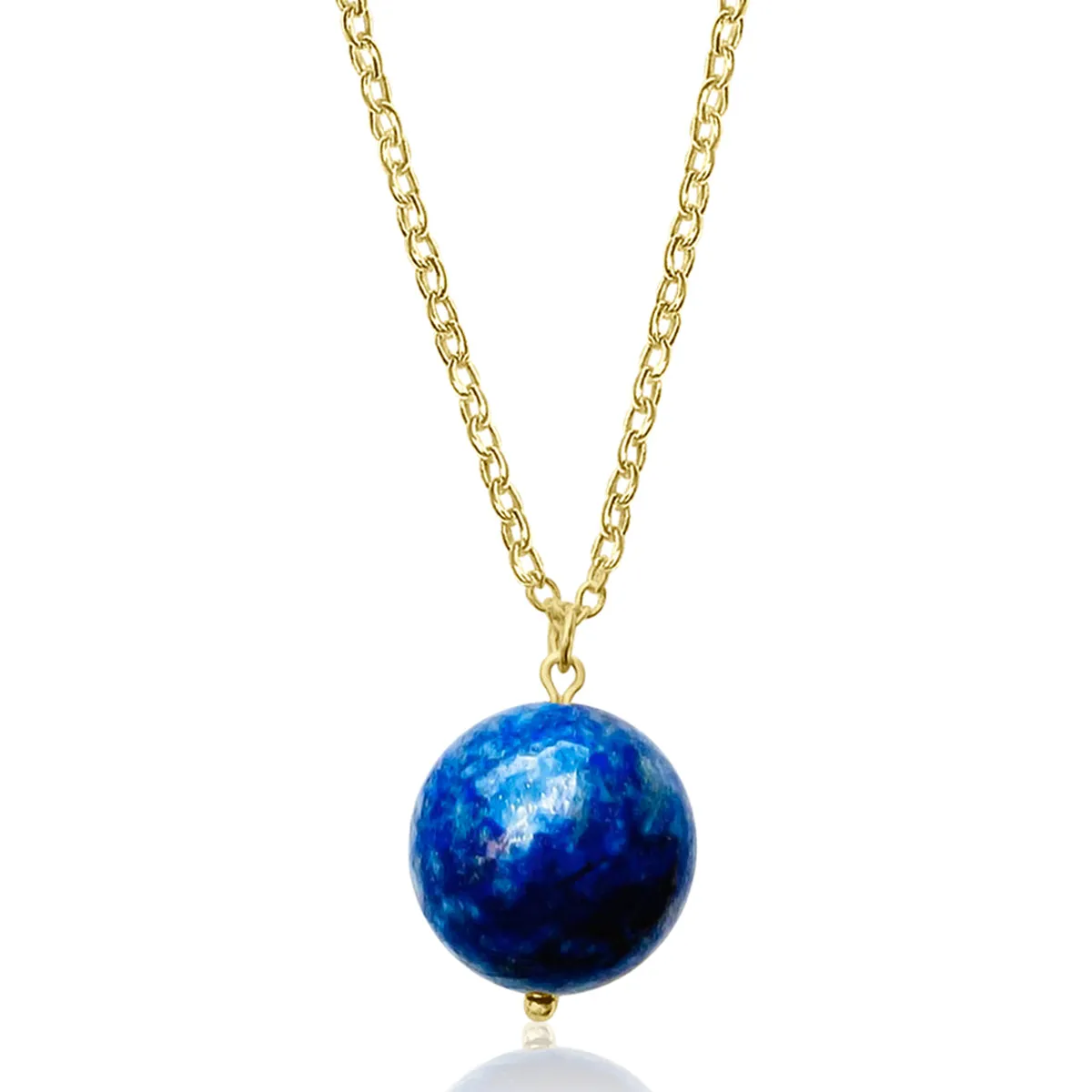 Blue Marble Ocean Blue Gratitude Necklace (GF)