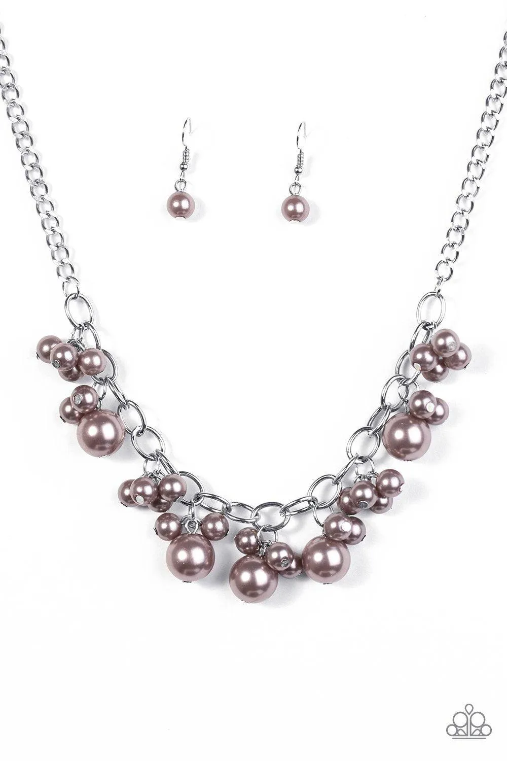 Celebrity Treatment Silver Pearl Necklace - Paparazzi Accessories