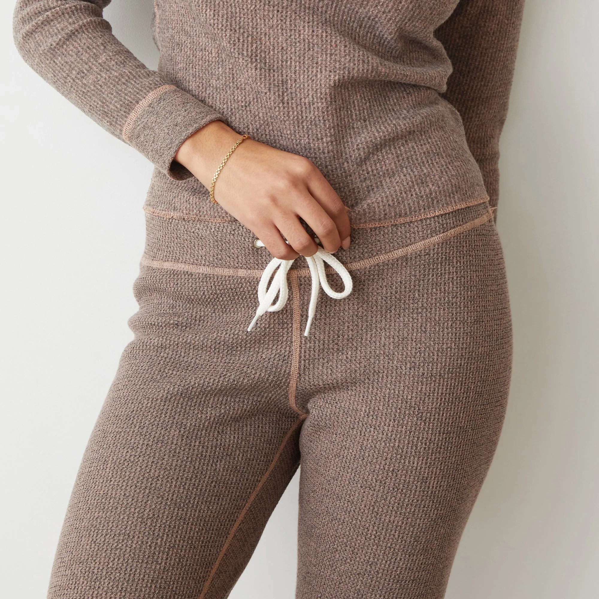 Cozy Heather Thermal Cuff Sweat