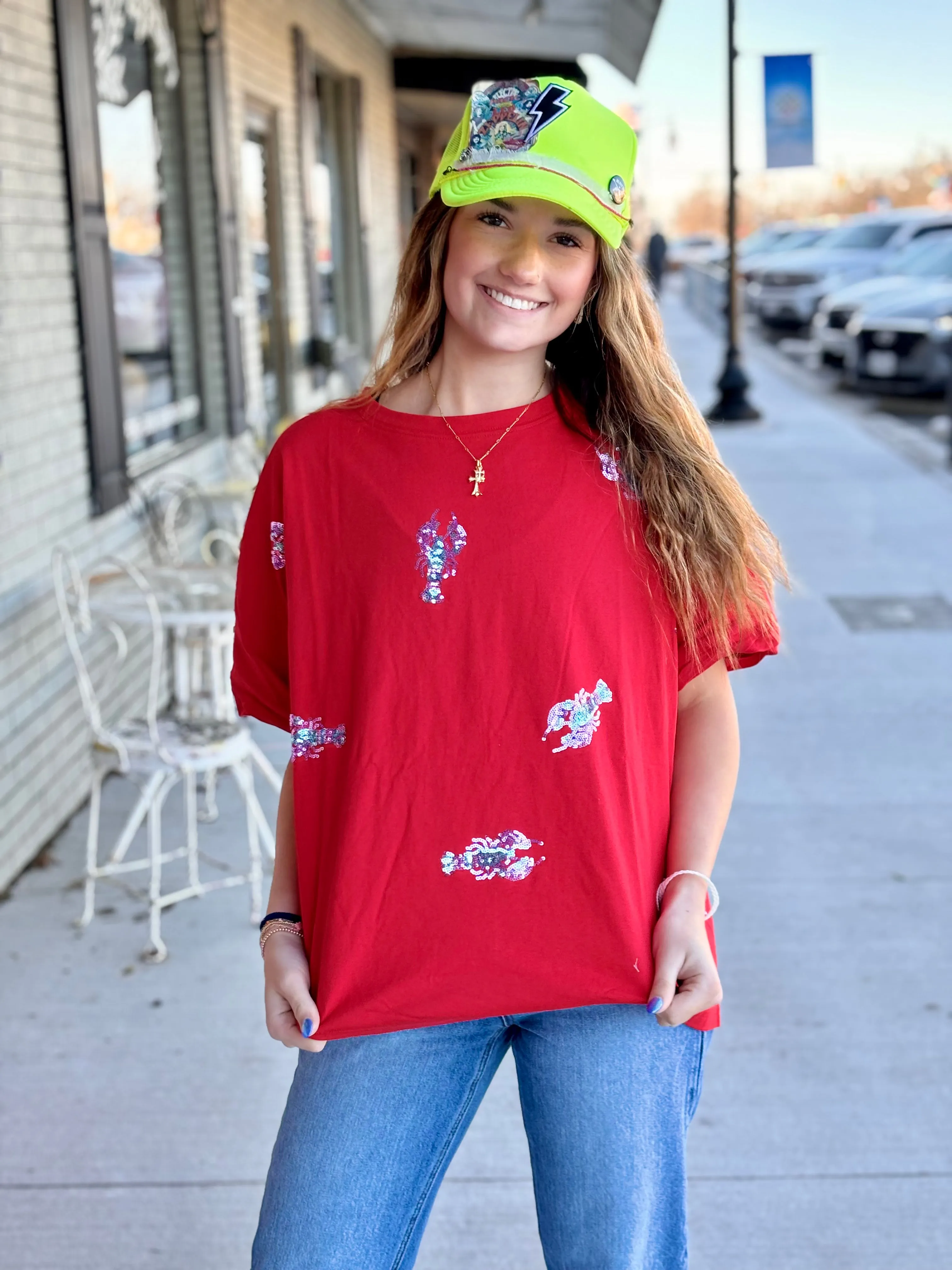 Crawfish Glam Oversized Top