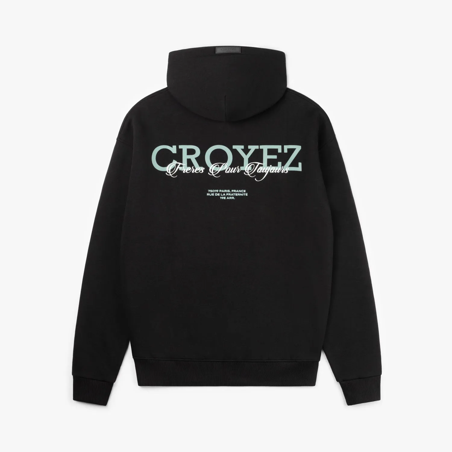 CROYEZ FRÈRES HOODIE - BLACK/BLUE SURF