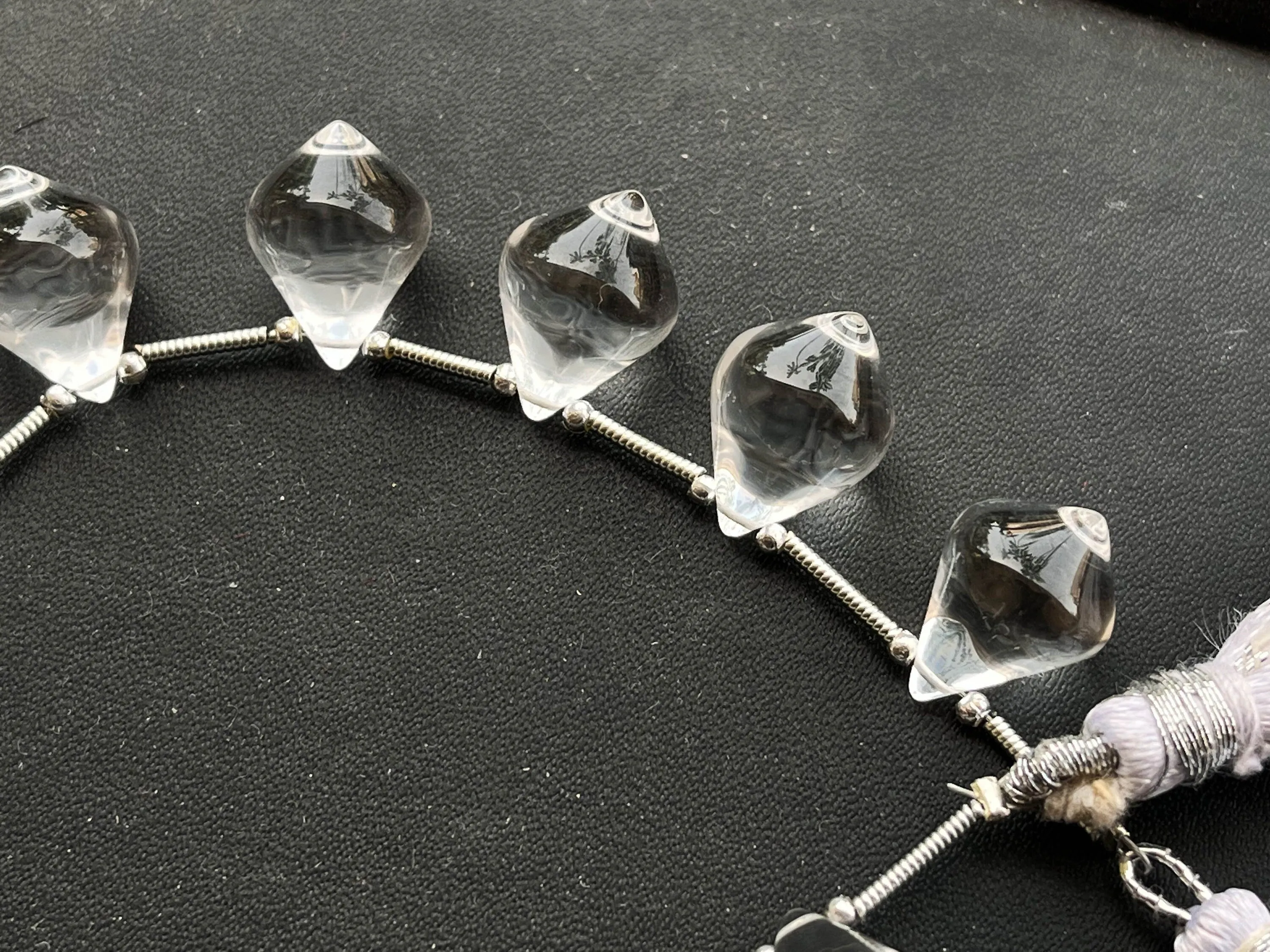 Crystal Quartz Slanted Shape Drops