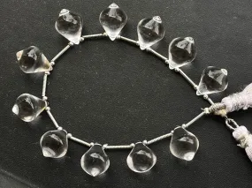 Crystal Quartz Slanted Shape Drops