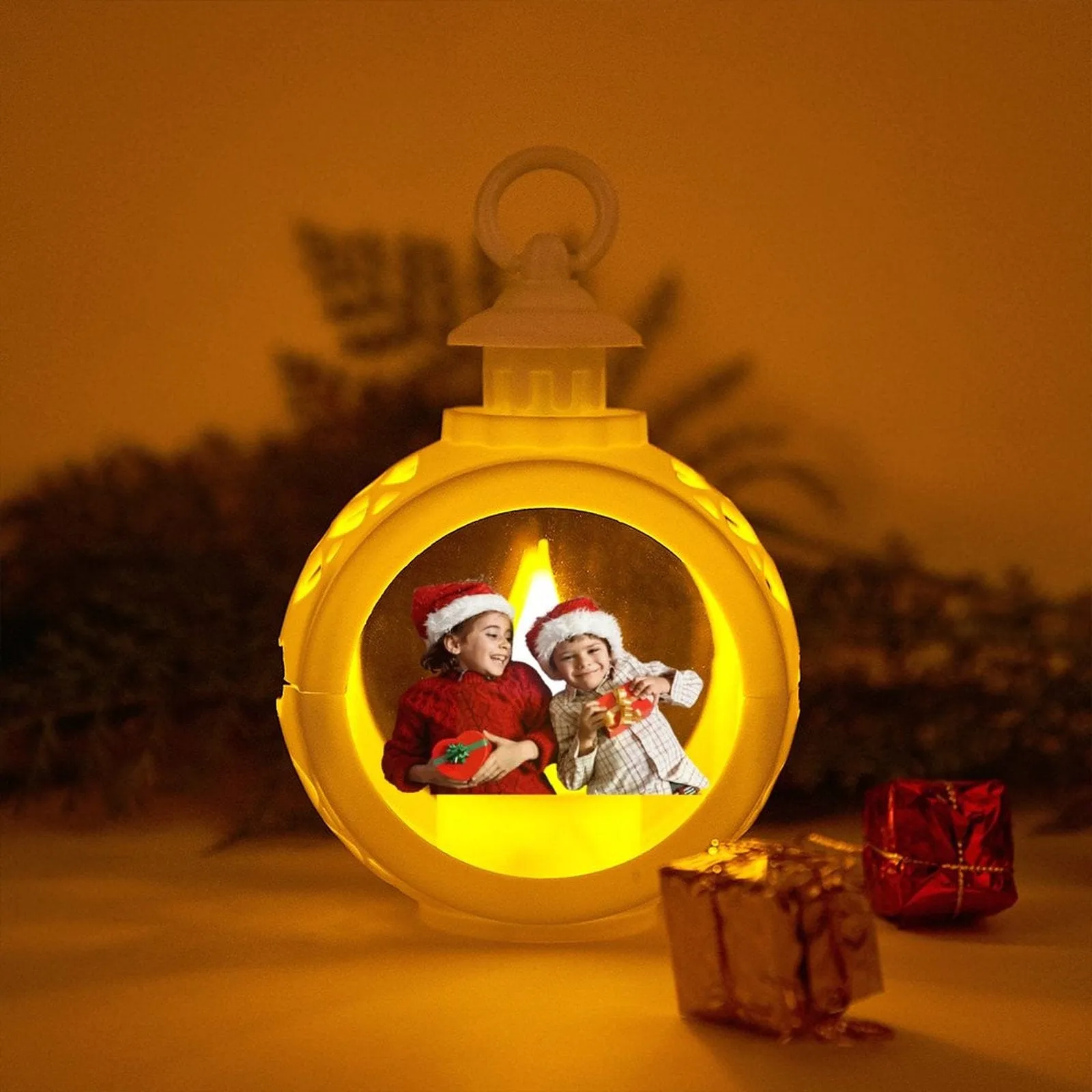 Custom Photo Christmas Decorations LED Santa Claus Snowman X-mas Ornament Props Lights