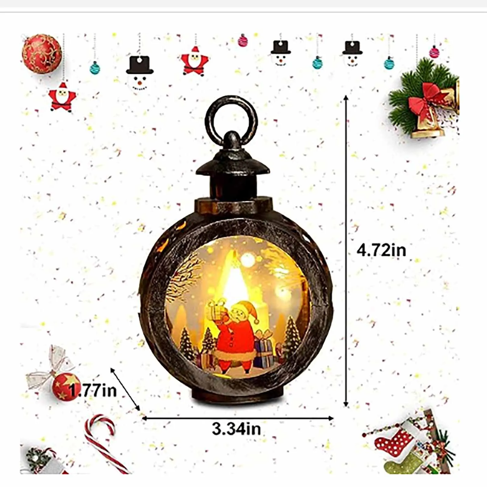 Custom Photo Christmas Decorations LED Santa Claus Snowman X-mas Ornament Props Lights