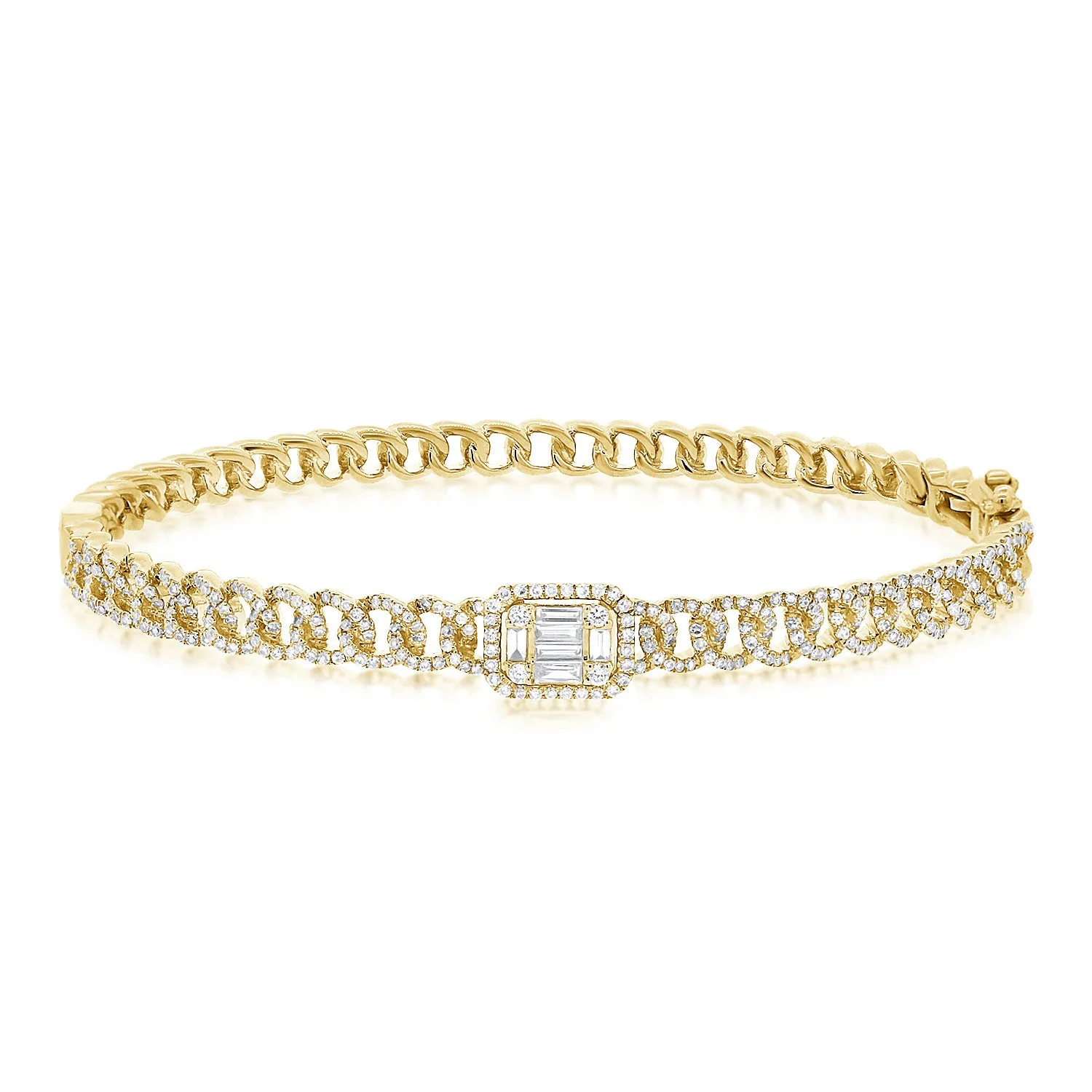 Diamond Emerald Illusion Bangle