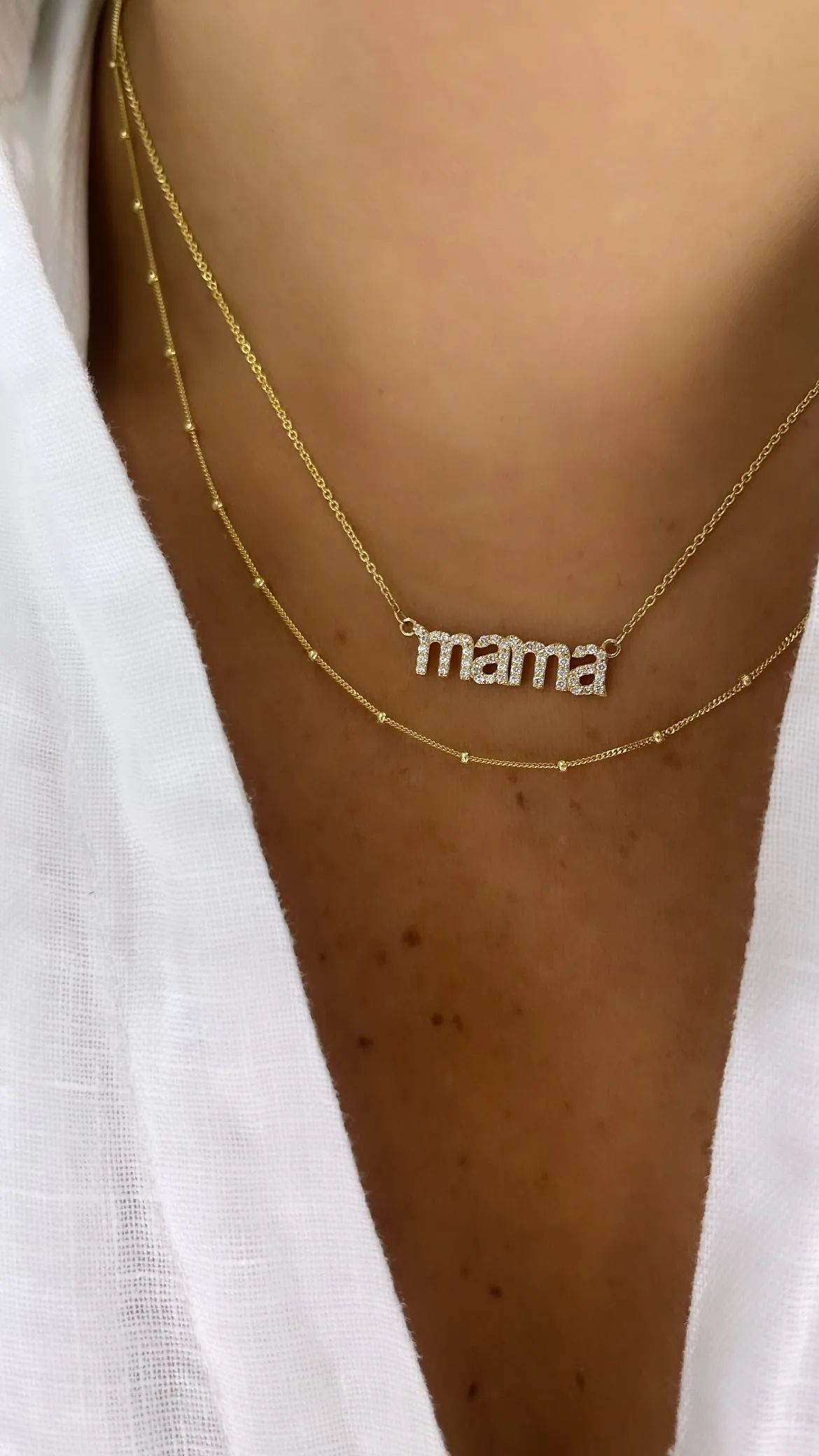 Diamond MAMA Necklace