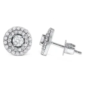 Diamond Stud Double Halo