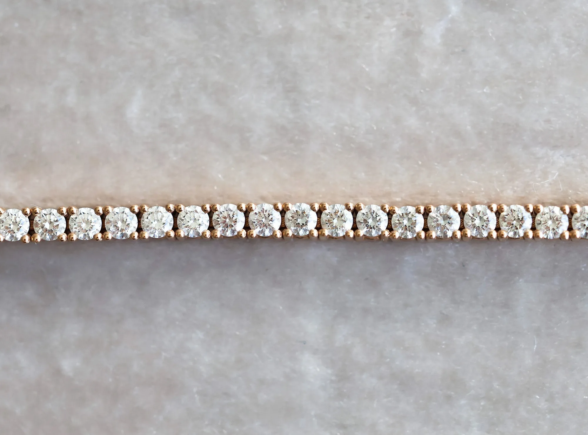 Diamond Tennis Bracelet 18K Rose Gold