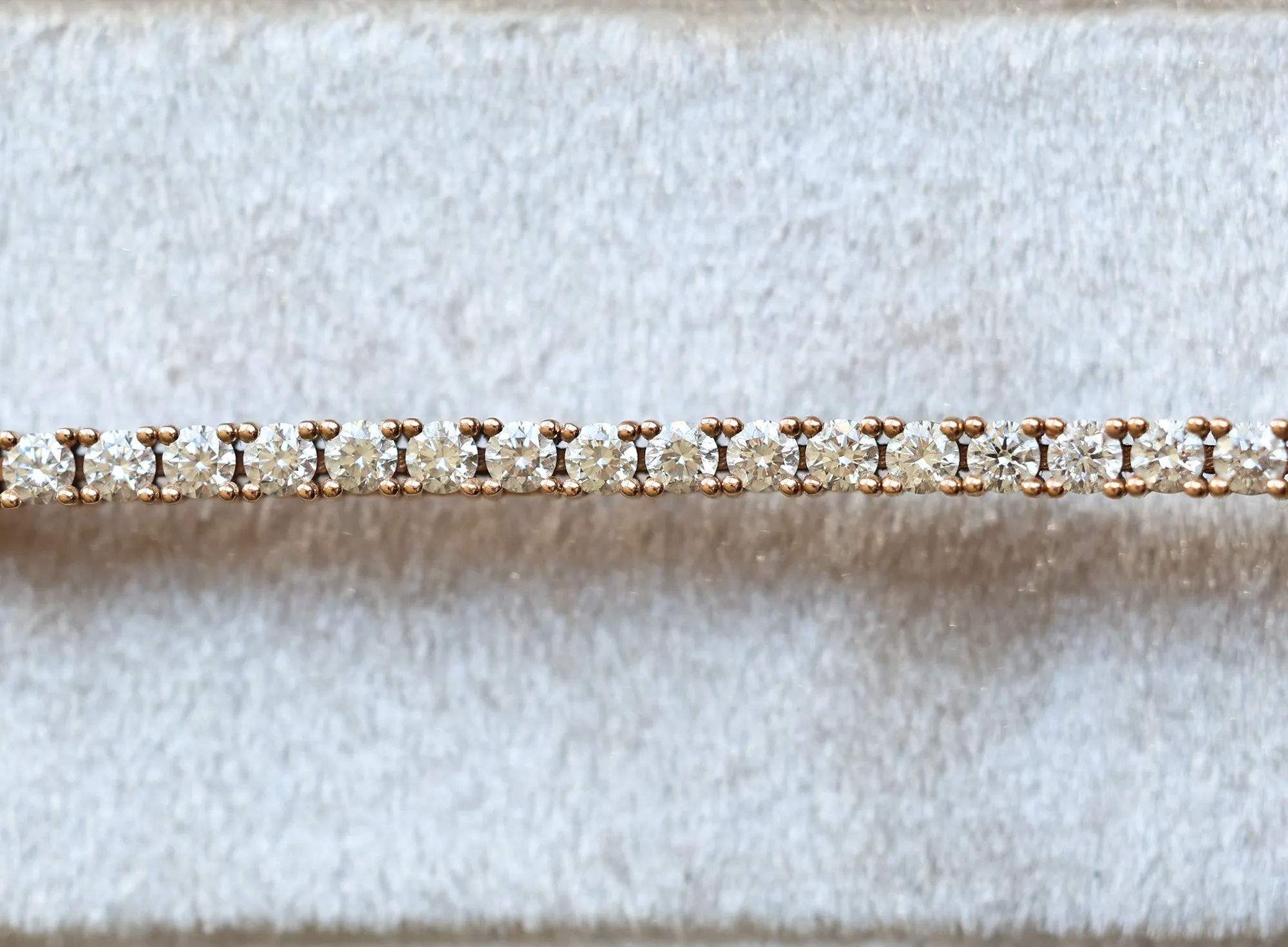 Diamond Tennis Bracelet 18K Rose Gold