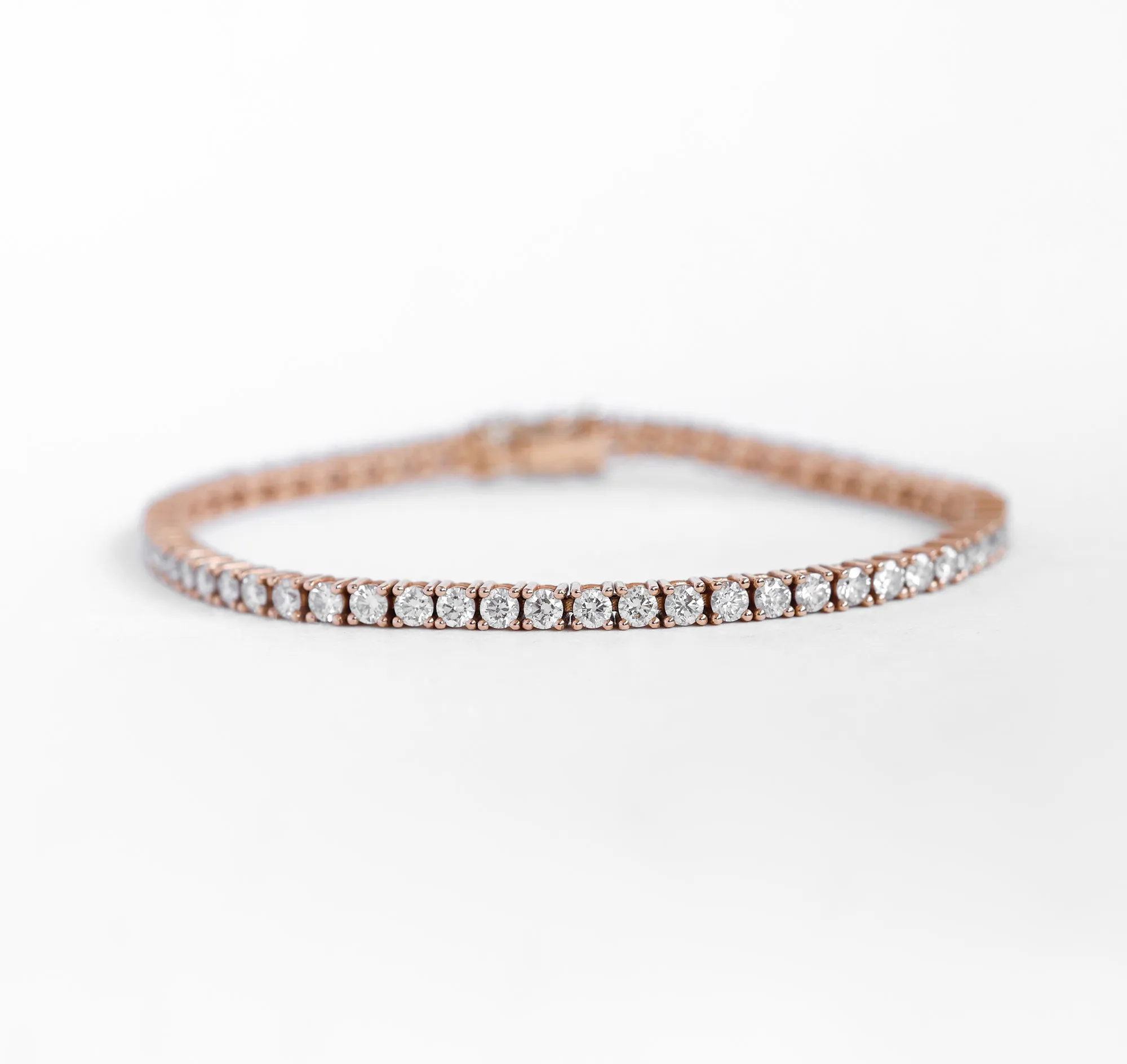 Diamond Tennis Bracelet 18K Rose Gold