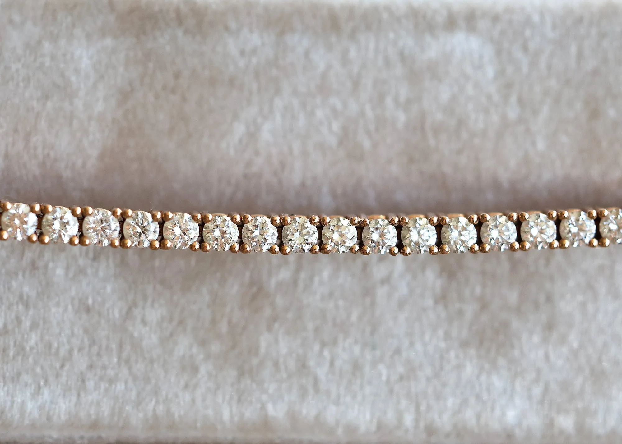 Diamond Tennis Bracelet 18K Rose Gold