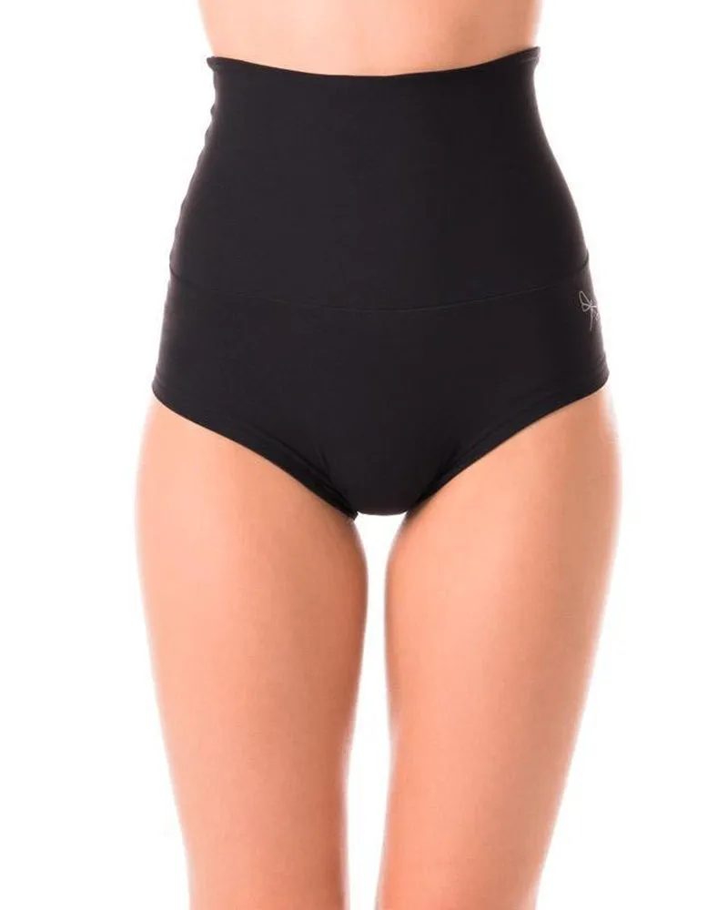 Dragonfly Betty High-Waisted Shorts - Black