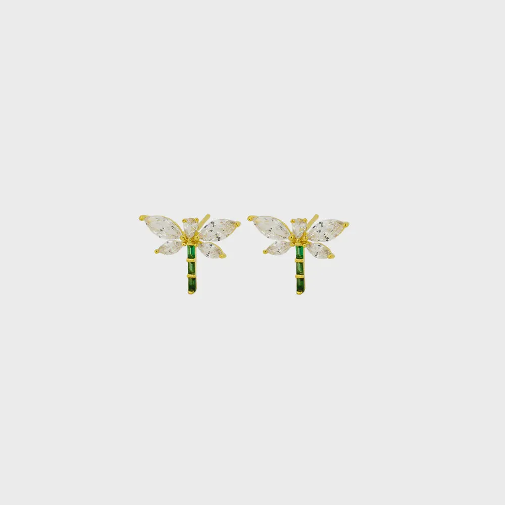 Dragonfly Studs - Gold