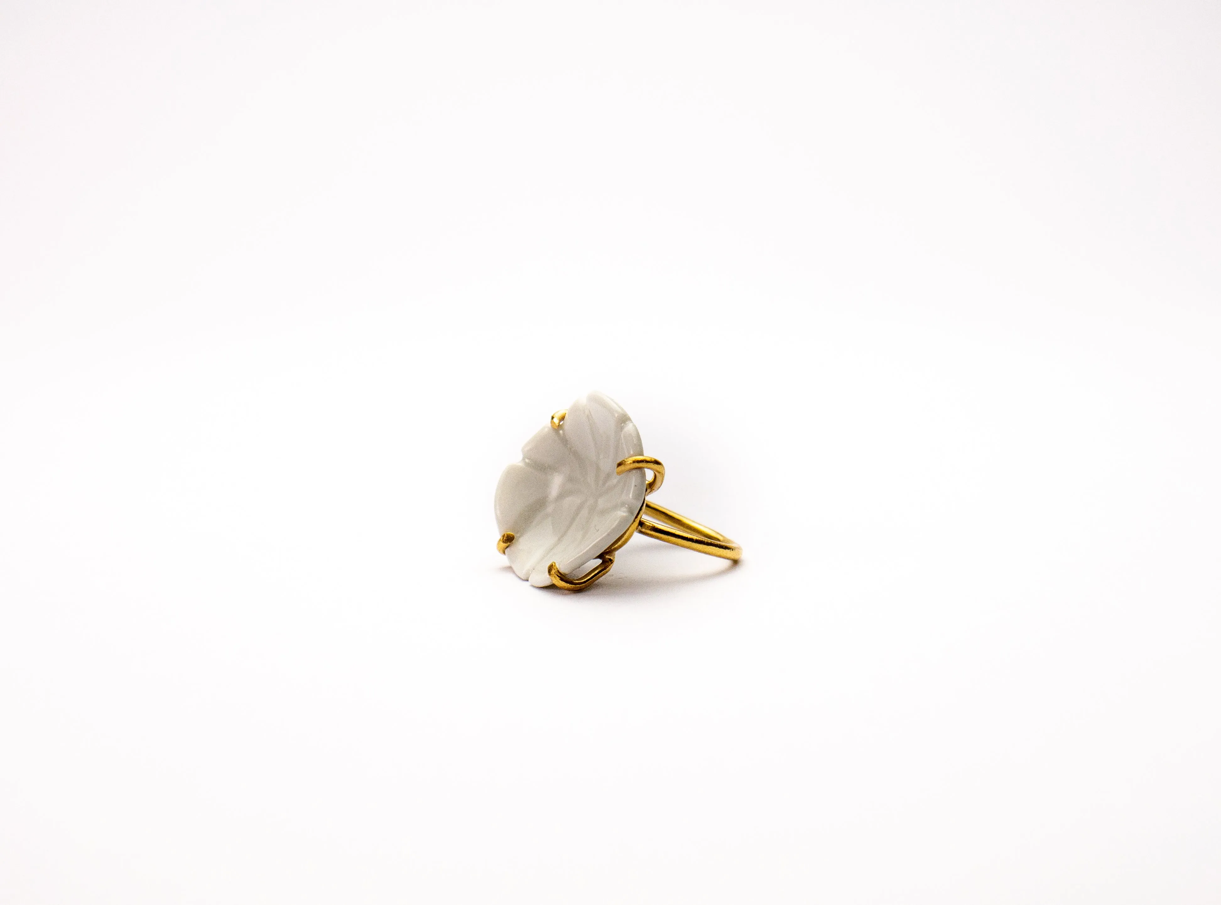 Flower Porcelain Ring. Small Flower.