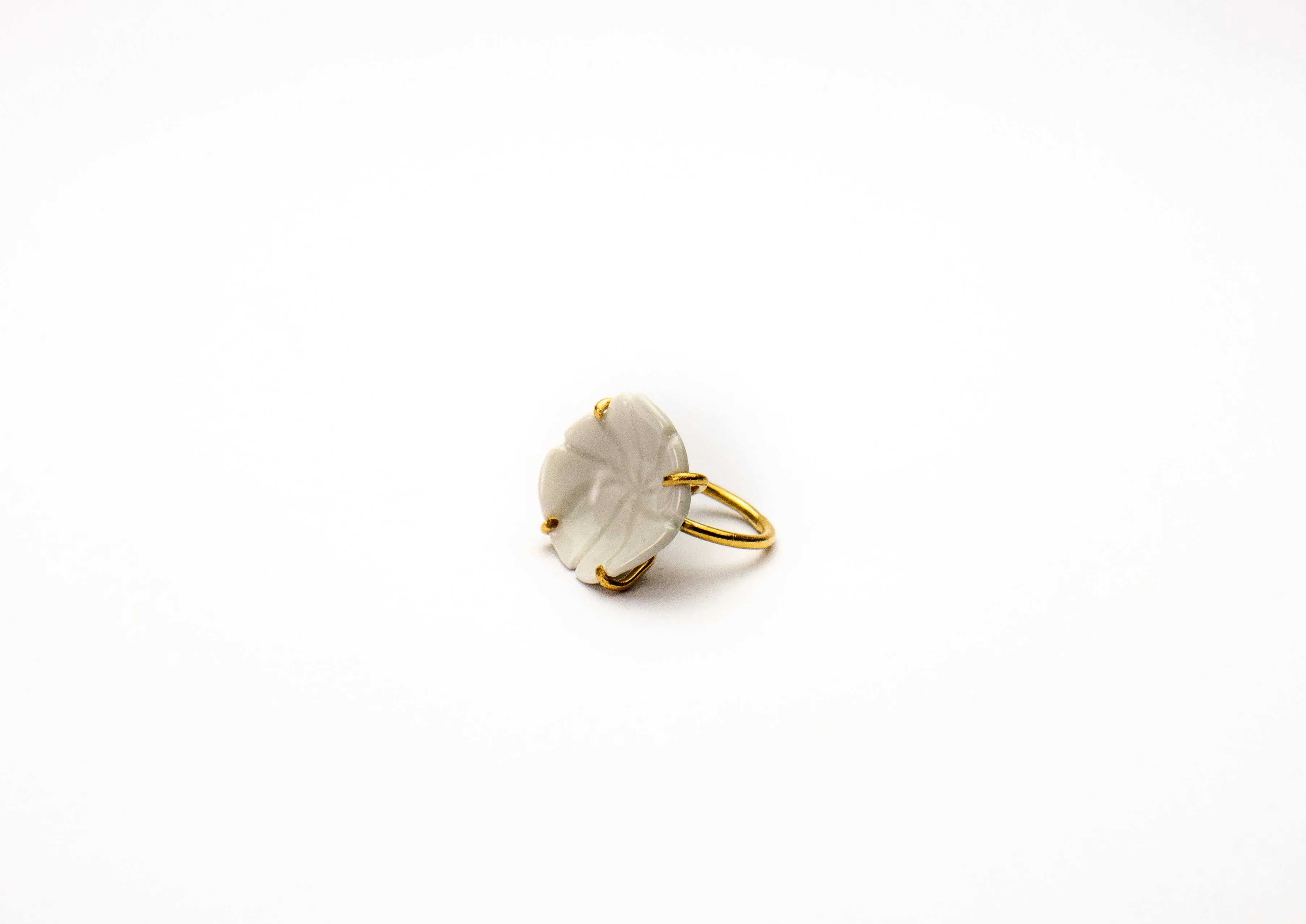 Flower Porcelain Ring. Small Flower.