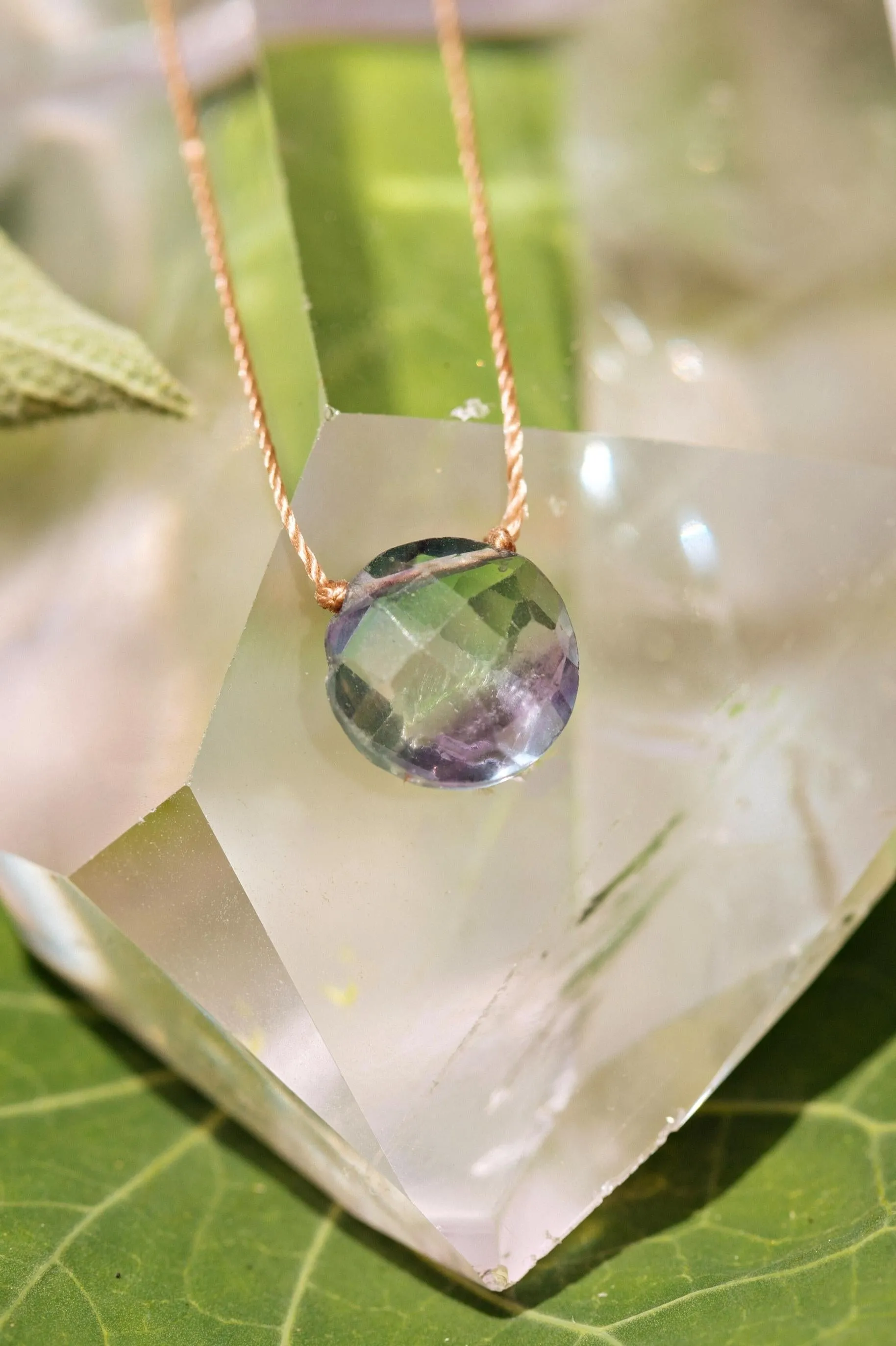 Fluorite Enneagram Necklace for Type One