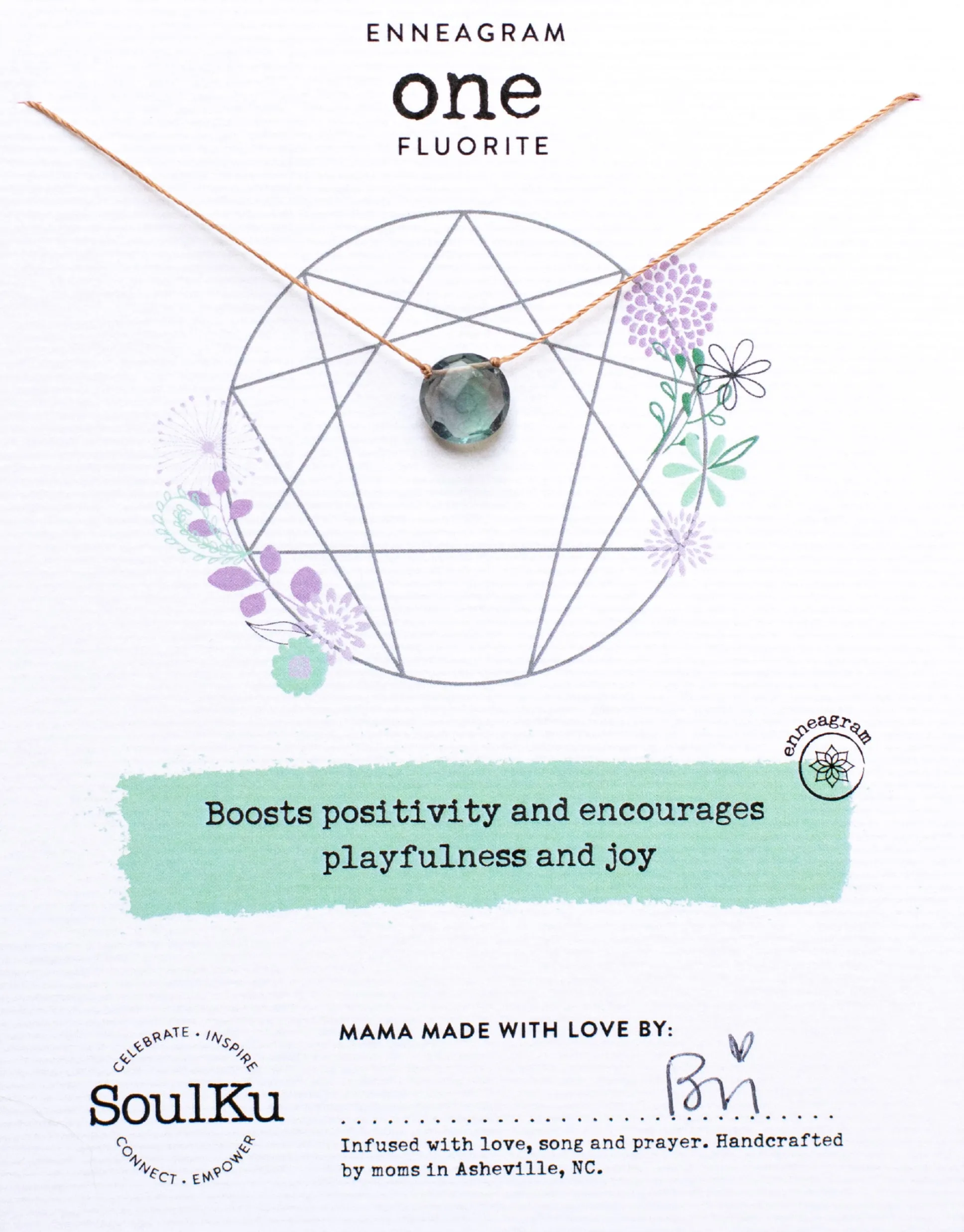 Fluorite Enneagram Necklace for Type One