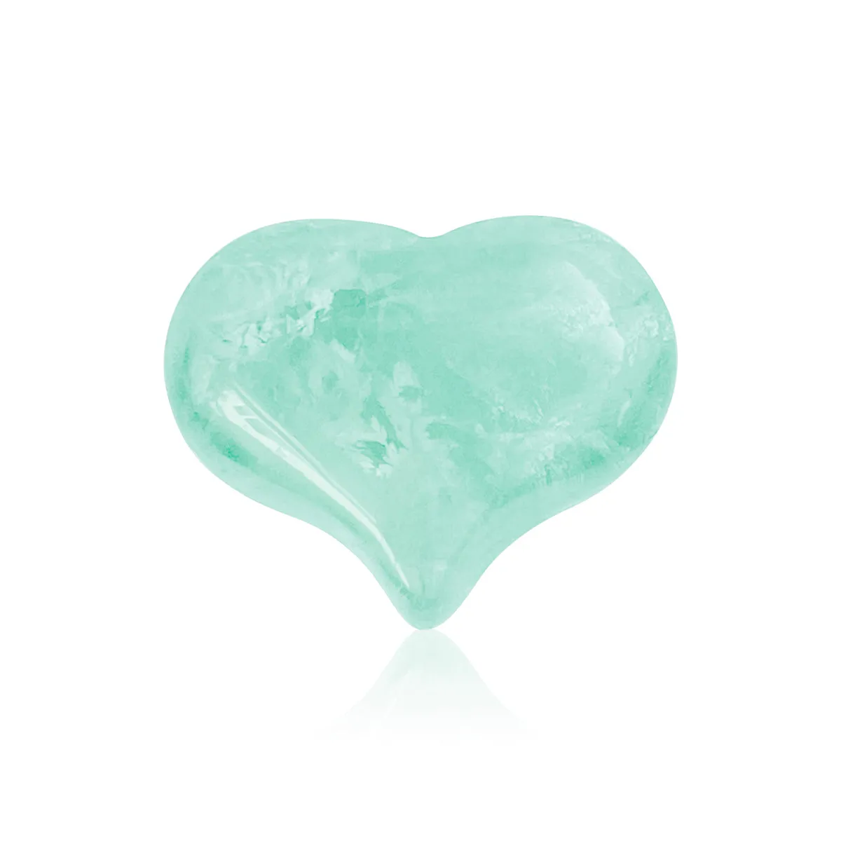 Fluorite Heart Shaped Healing Gemstone for Stability