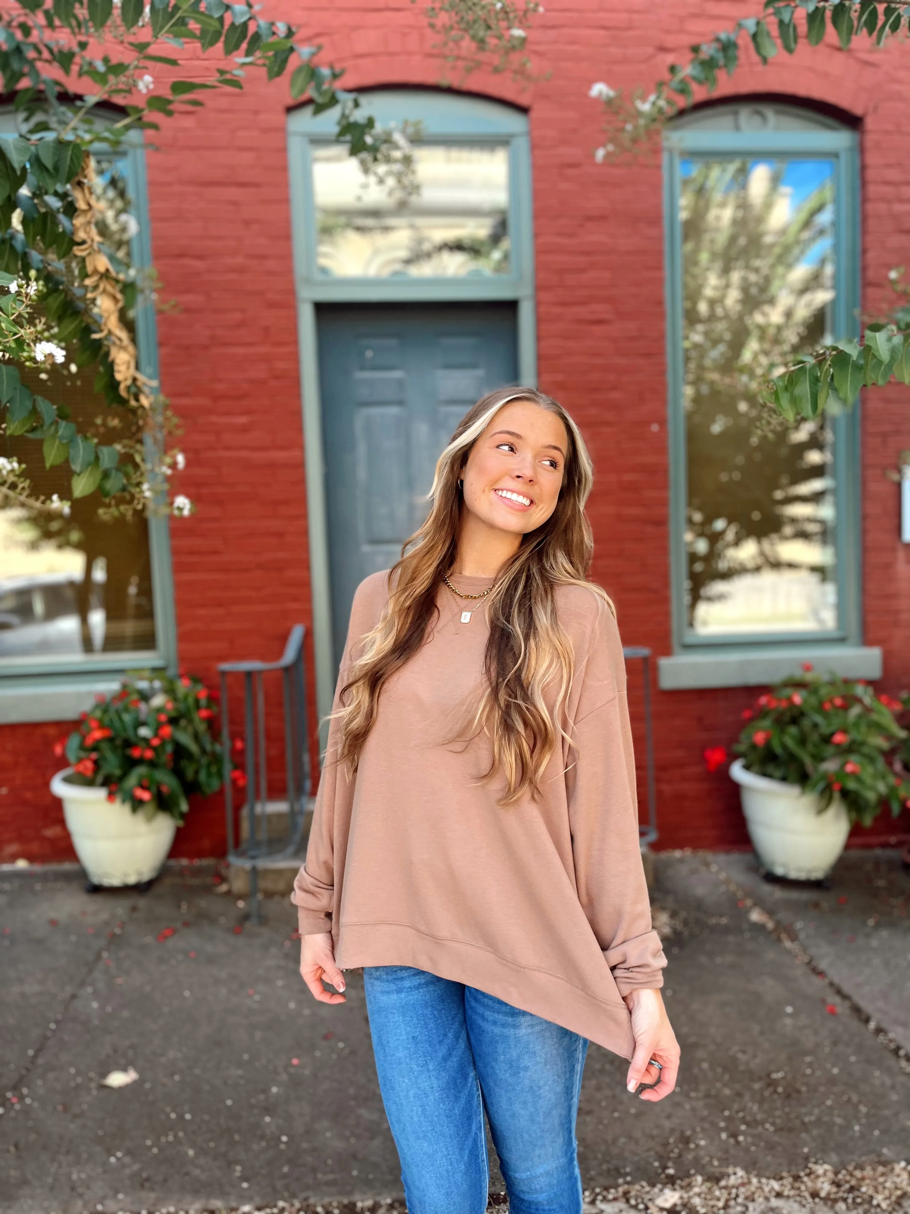 Free & Easy Mocha Sweatshirt