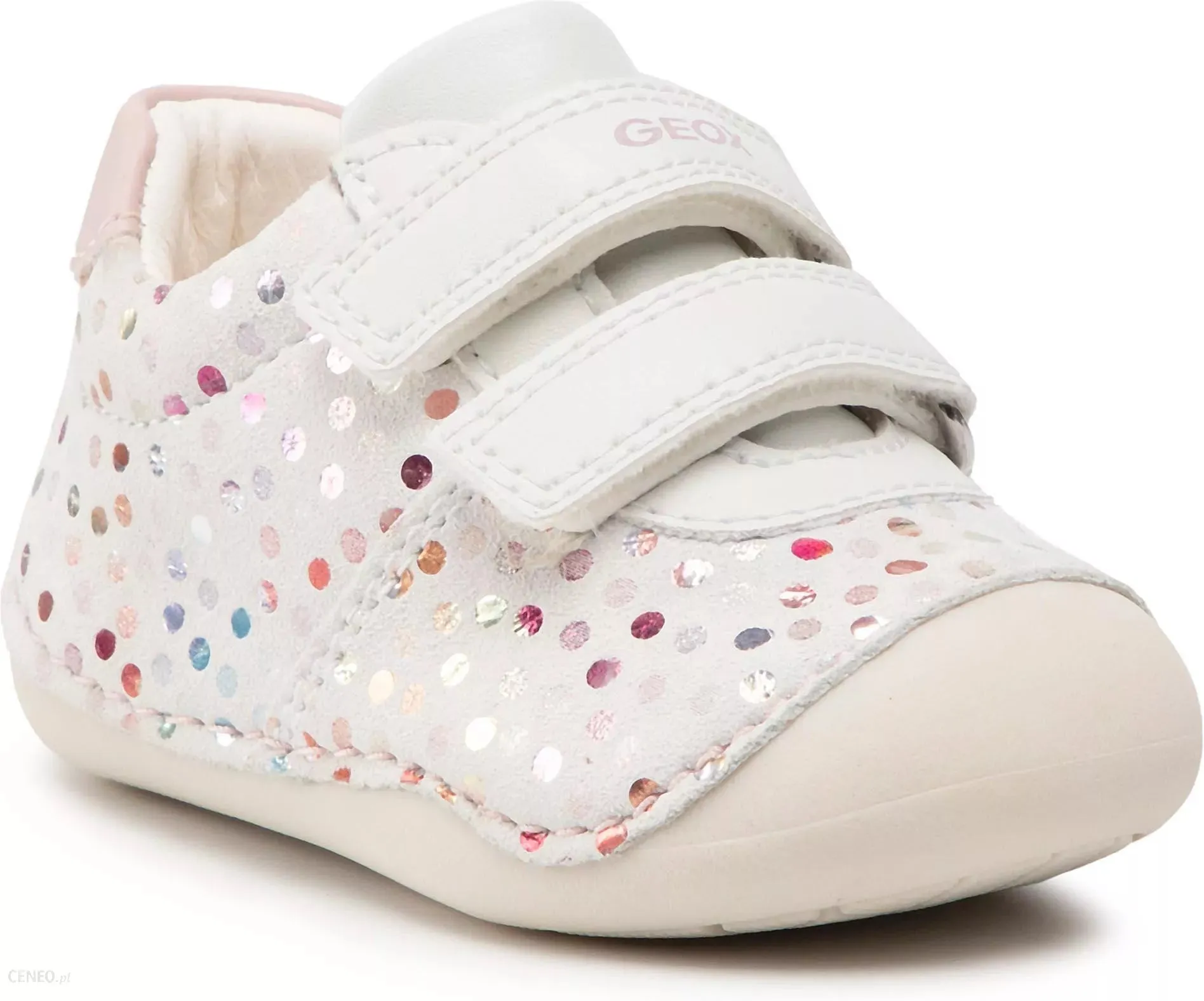 Geox Infants first Shoes White/Lt Rose Pre Walkers Leather Tutim A