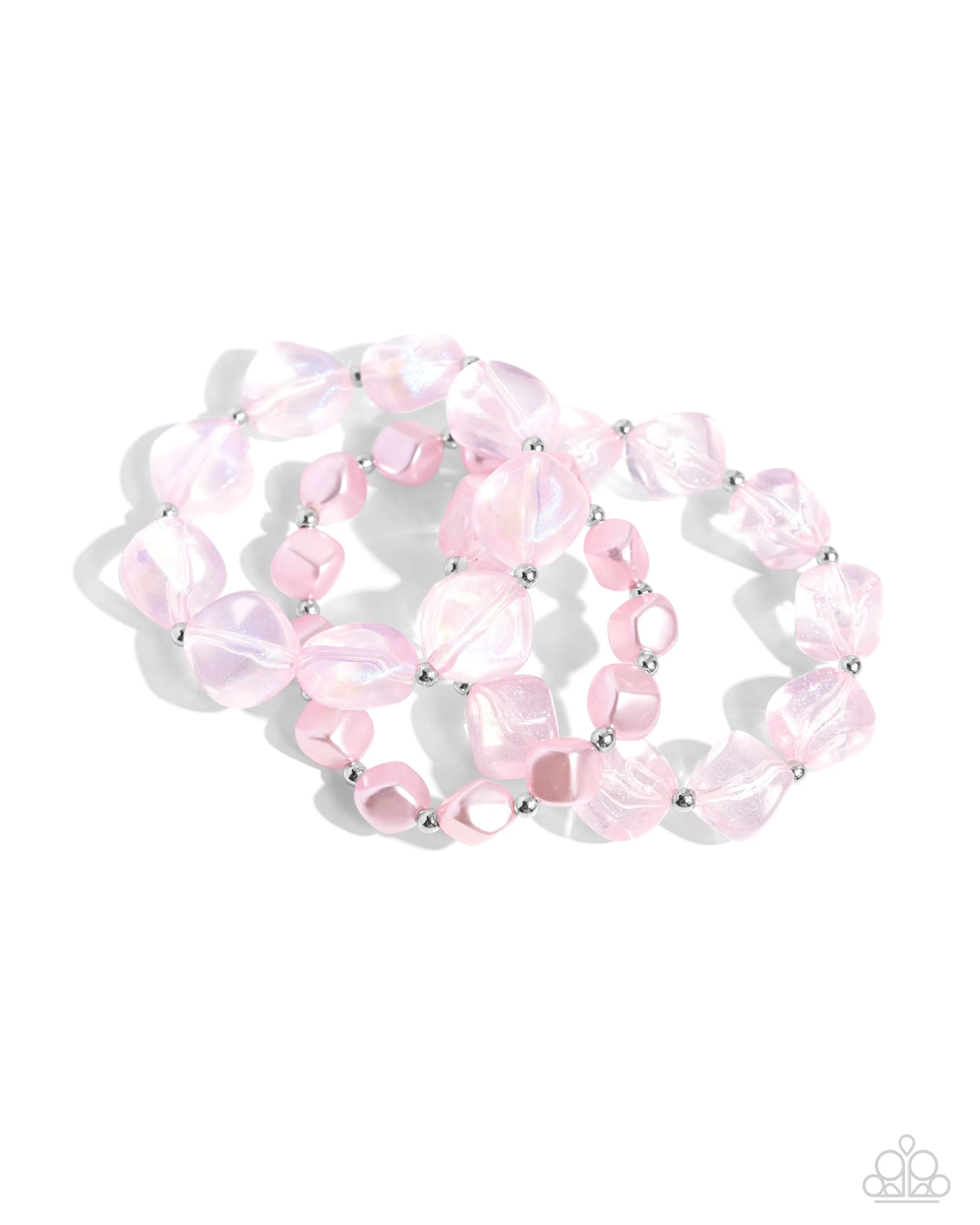 Glittery Gala - Pink Bracelet