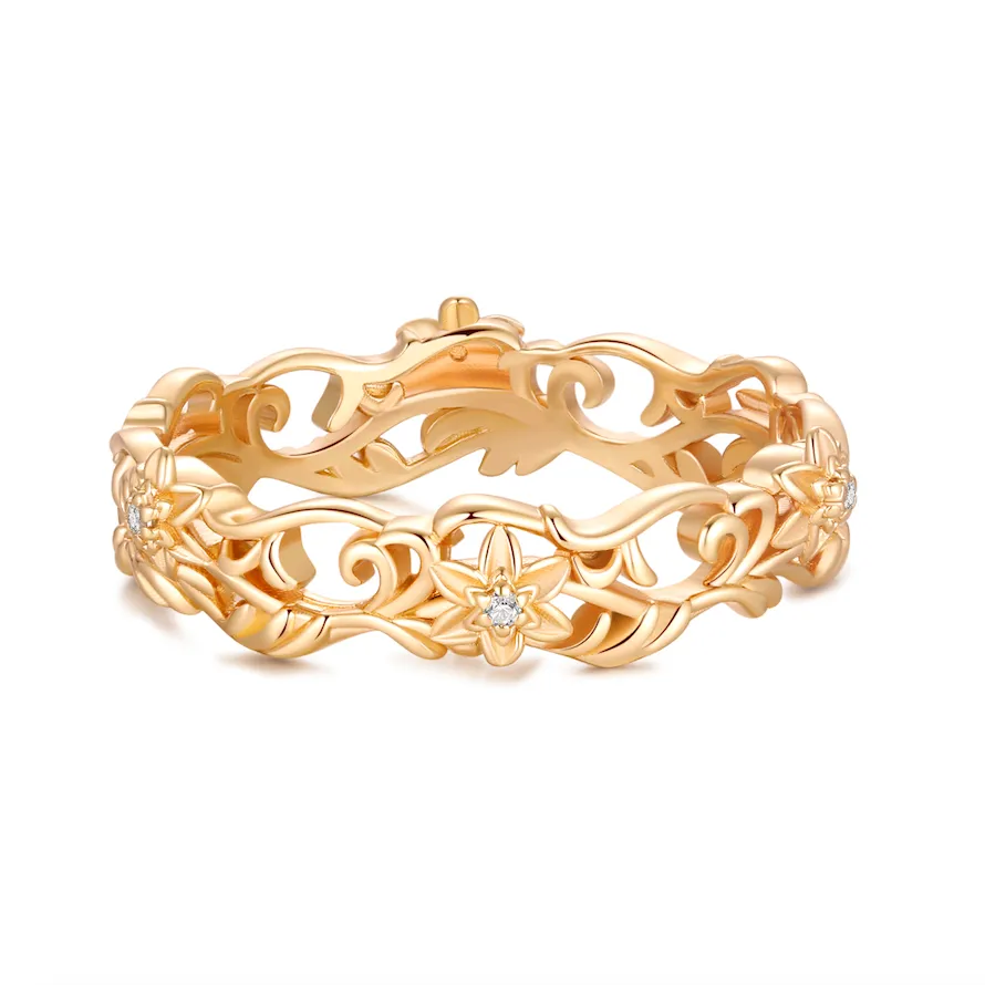 Gold Floral Ring - Daffodil