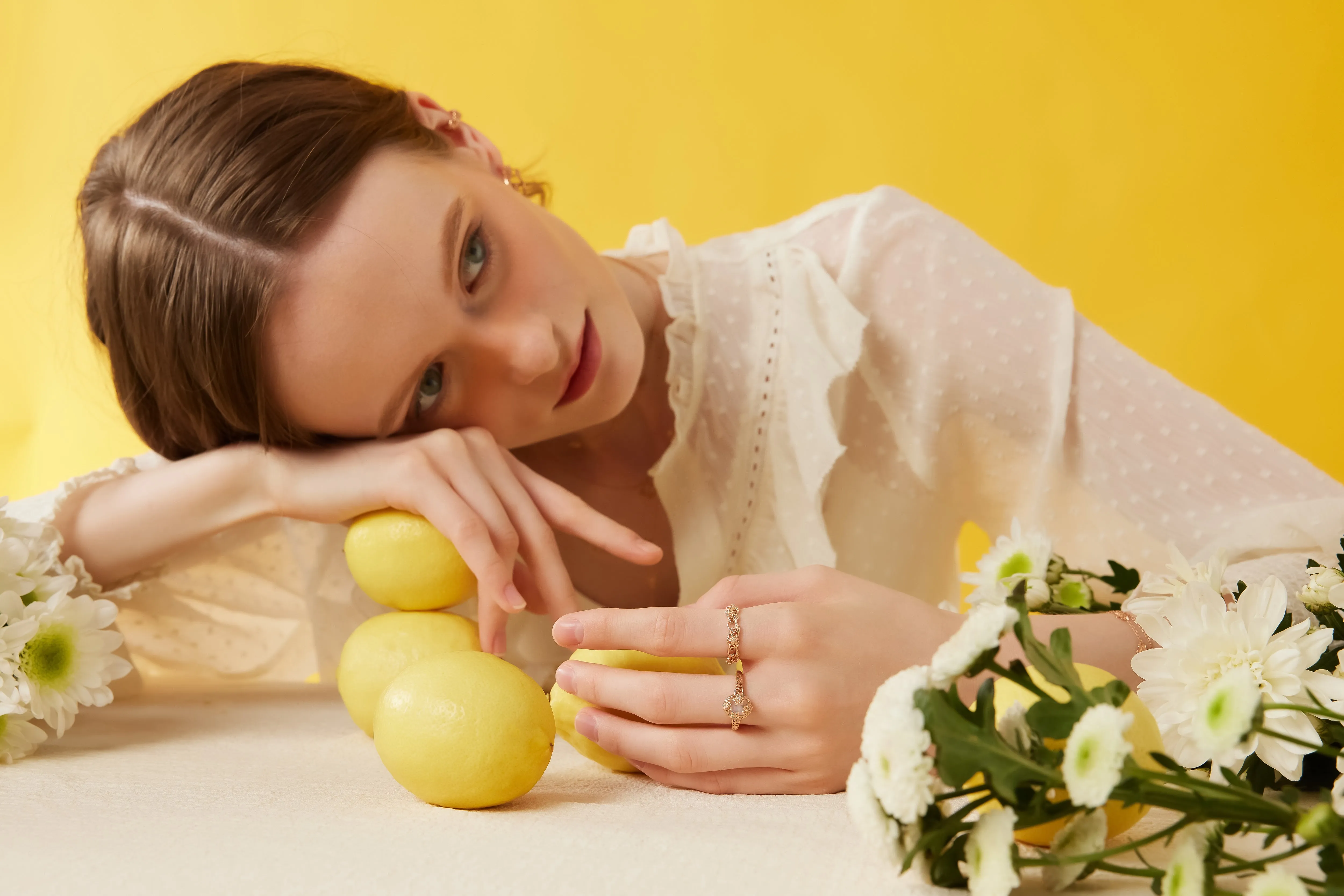 Gold Floral Ring - Daffodil