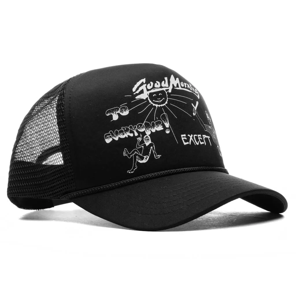 Good Morning Except Cops Trucker Cap - Black