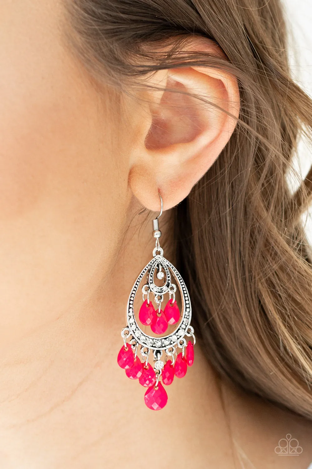 Gorgeously Genie - Pink Earring