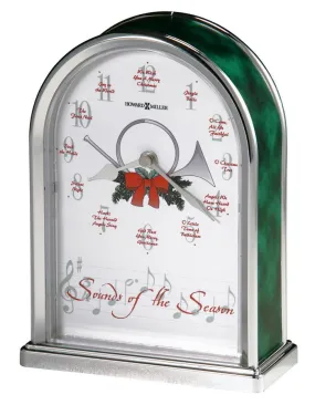 Howard Miller Sounds of the Season Musical Christmas Clock - Silver & Green