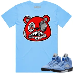 Jordan 5 University Blue 5s Shirt to Match - ANGRY MONEY TALKS BAWS